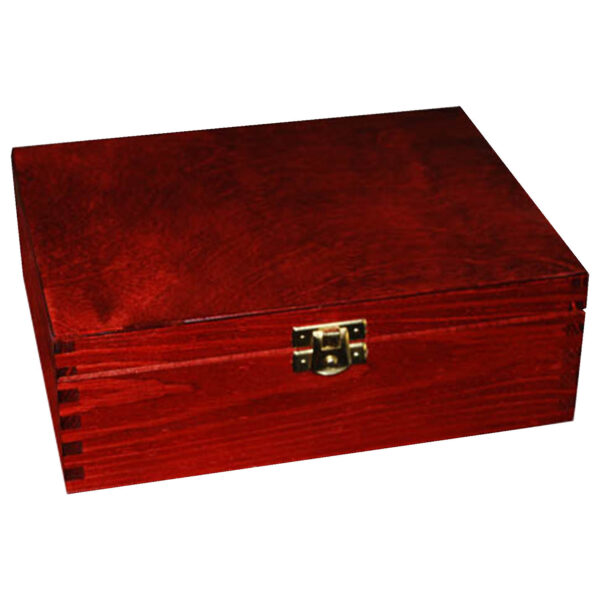 Drewniane Pudełko z 6 przegródkami mahoń-b2